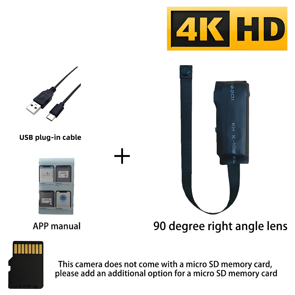 Nieuw verbeterde 4K HD mini WiFi-camera, ondersteunt op afstand bekijken, bewegingsdetectie, DIY-camera in nanny-stijl voor thuis