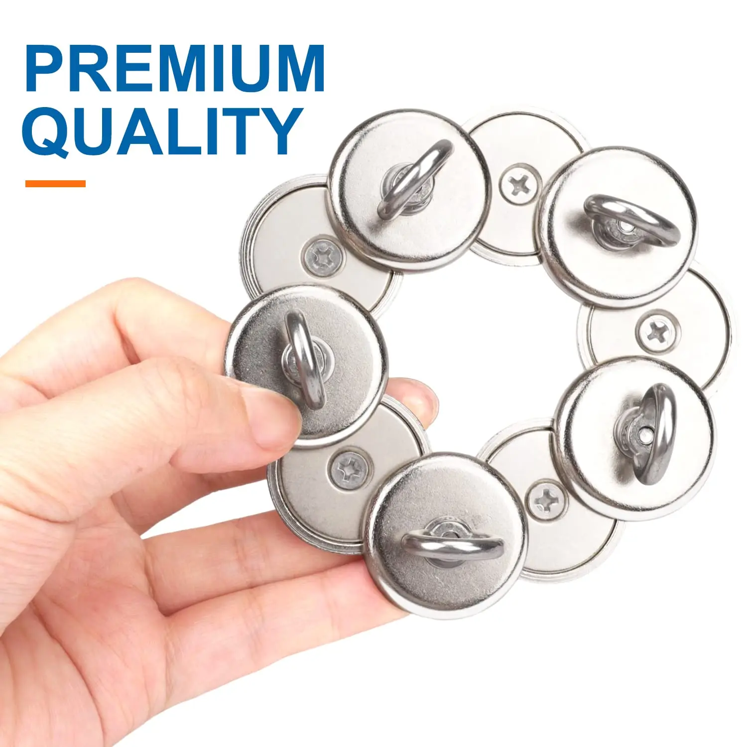 

10Pcs Heavy Duty Magnetic Hooks with Countersunk Hole Eyebolt Magnetic Hooks Perfect for Home Kitchen Workplace Office and Garag