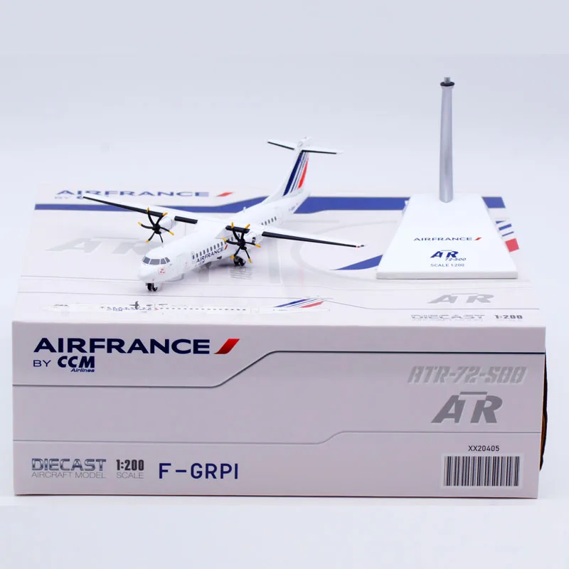 

XX20405 Коллекционный самолет из сплава в подарок JC Wings 1:200 Air France ATR 72-500, литая под давлением модель самолета F-GRPI с подставкой