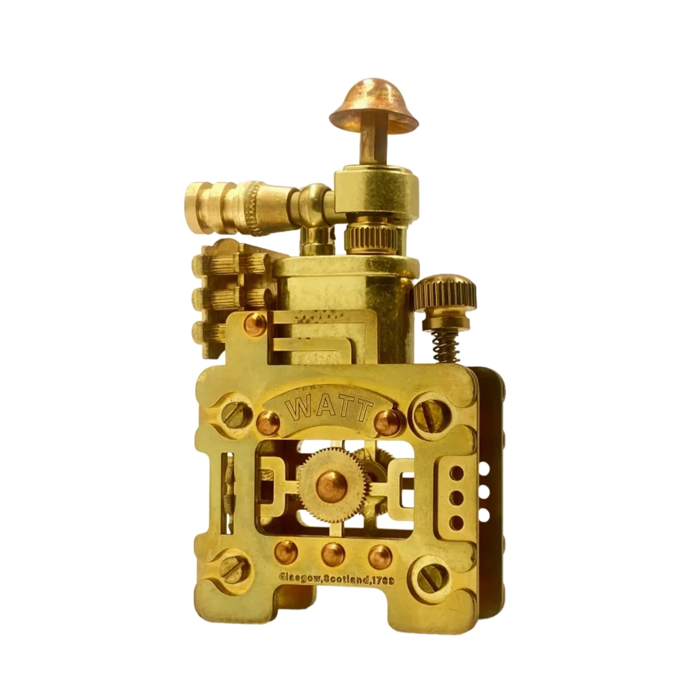 Creatieve handgemaakte mechanische windgongaansteker, messing materiaal, hendelwielontsteking, herenverzamelobject