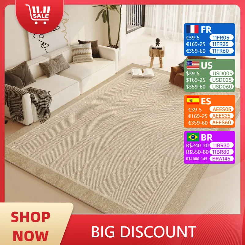 Rugs Living Room Rug Large Size Bedroom Home Carpet Modern Beige Floor Mats Non-slip Bedside Mat Tapete Para Sala Tapis Salon