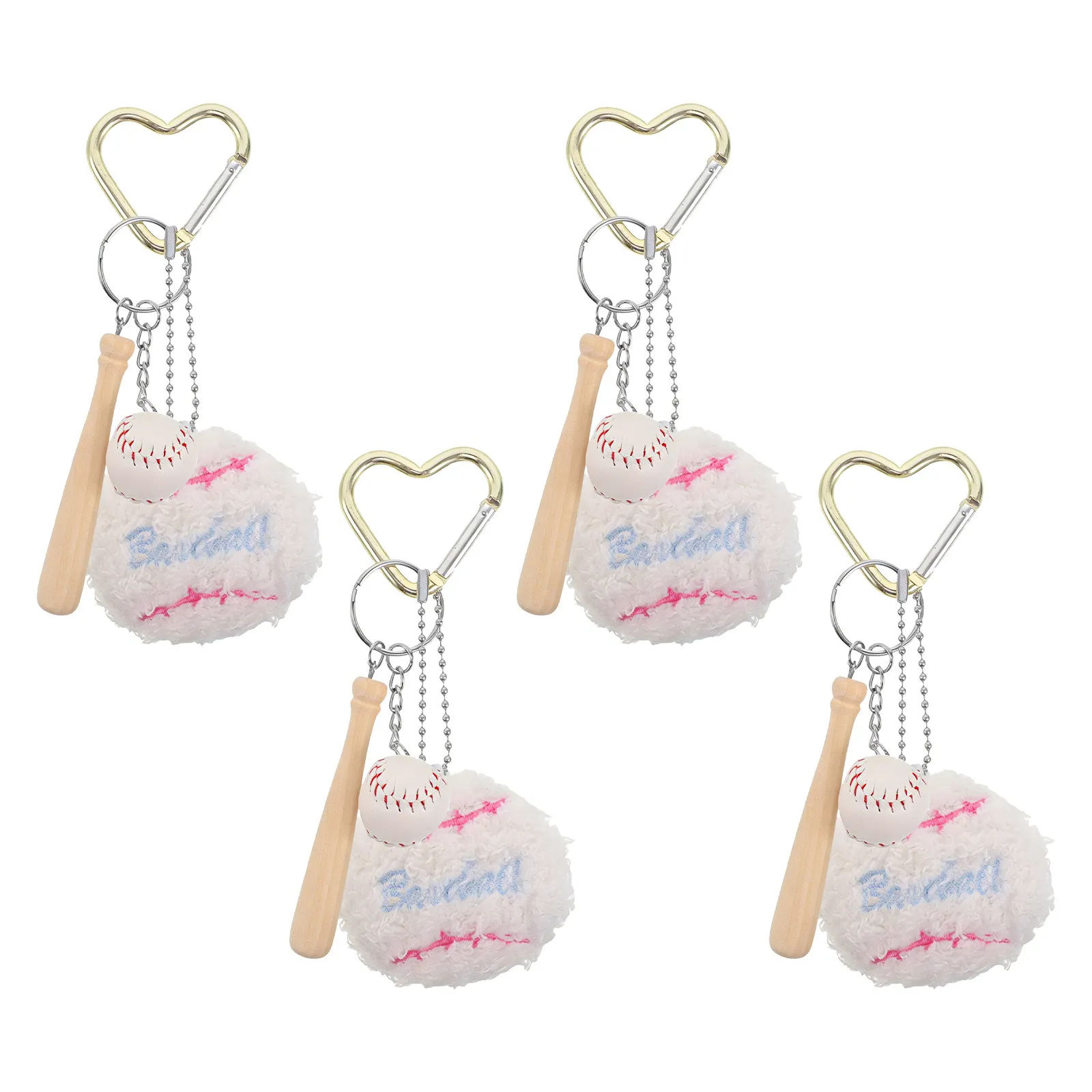 4Pcs Mini Tennis Racket Keychain For Keychain For School Bag Charm Set Ornament Sporty Keyring Pendant