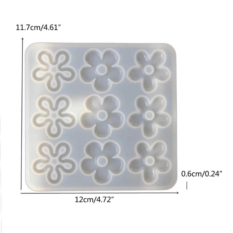 Cristal Flor Charme Molde De Silicone, Colar DIY, Fazer Jóias Artesanato, Requintado Artesanal Floral Pingente, Molde De Resina