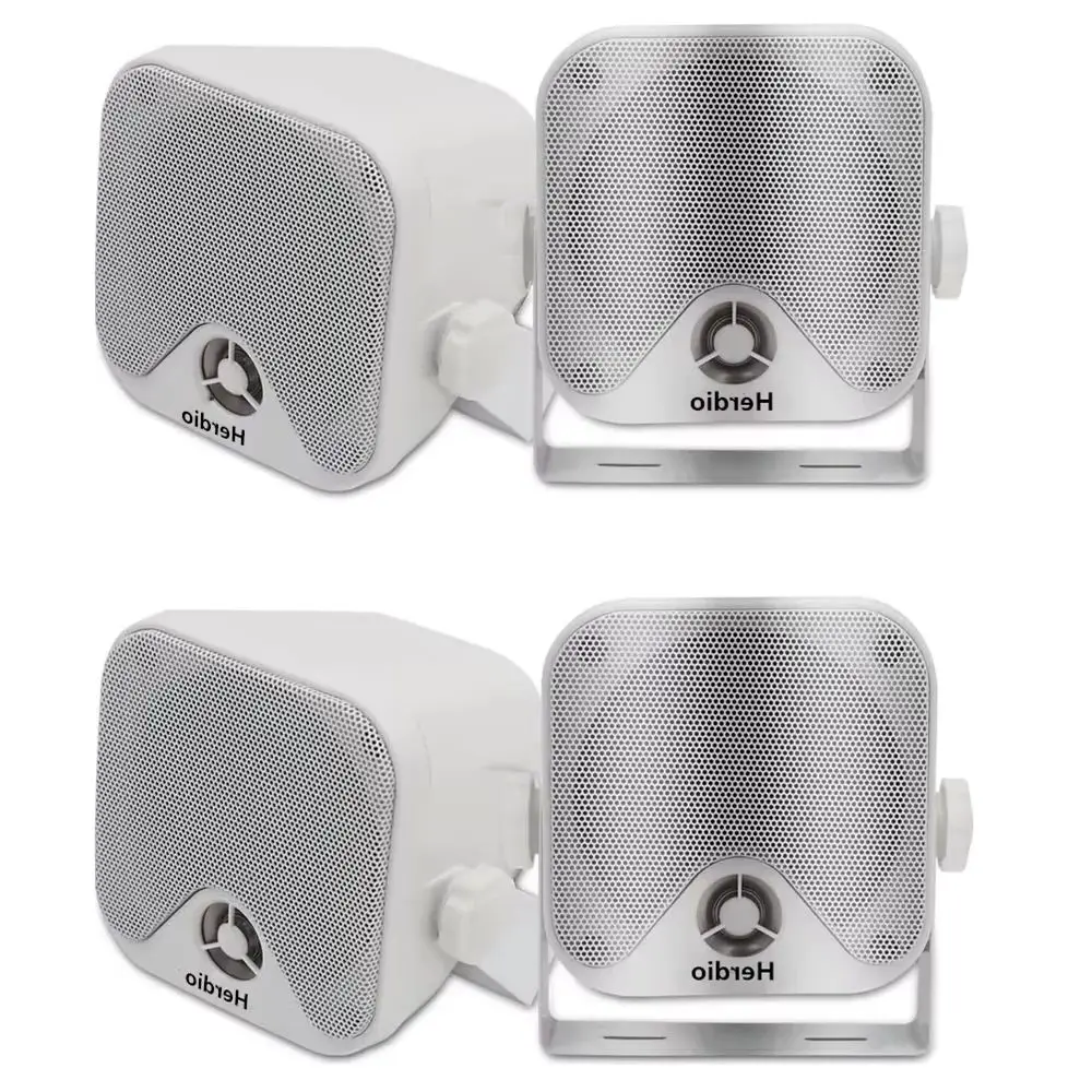 Herdio 4PCS 4インチ マリンスピーカー 防水 ボート用 240W 外部スピーカー 表面実装 スキッドステア ATV UTV RZR ゴルフカート用