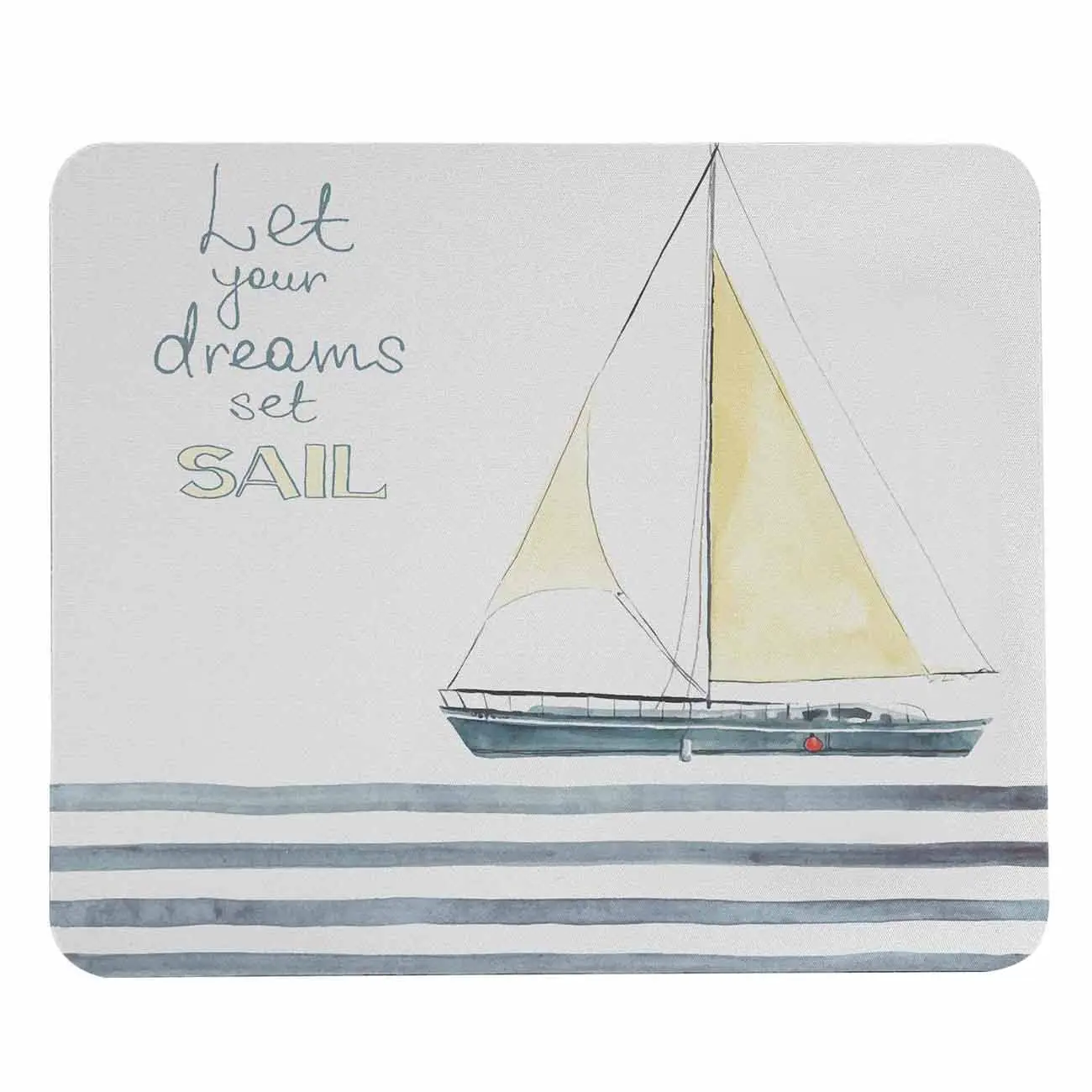 Let Your Dreams Set Sail Positive Quotes Printing Lock Edge Gaming Mousepad Mouse Mat Keyboard Mats Desk Pad 22x18cm