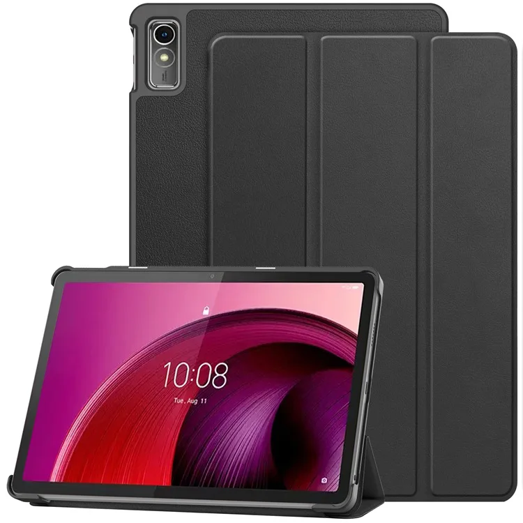 Dreifach Faltbare Hülle für Lenovo Tab M10 5G 10,6 Zoll mit Auto-Wach-/Schlaf-Funktion Stoßfeste Kunstleder-Abdeckung für Lenovo – Detail 1