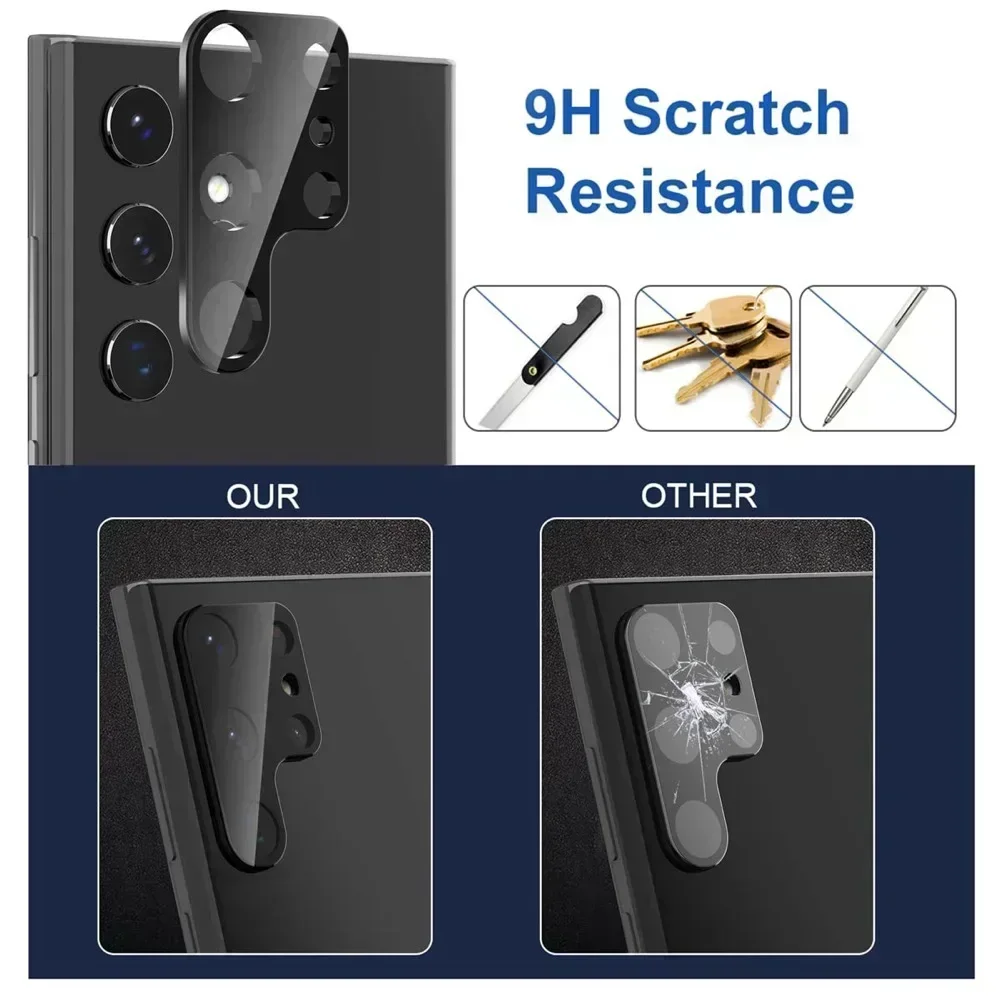 サムスンギャラクシーs23, s22 ultra, s21 plus fe,電話のバックレンズ,hd,傷防止,フルカバー,ガラス用の3Dカメラプロテクター