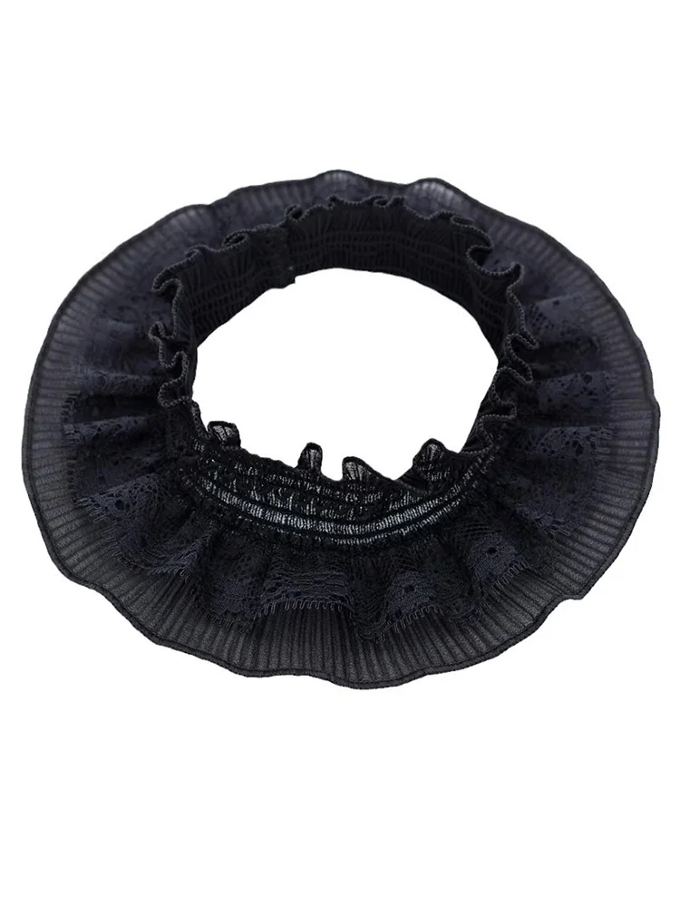 Faux col décoratif en dentelle, couverture de cou haut, écharpe chaude, col montant, sangle de cou détachable, col de chemisier à volants élastiques