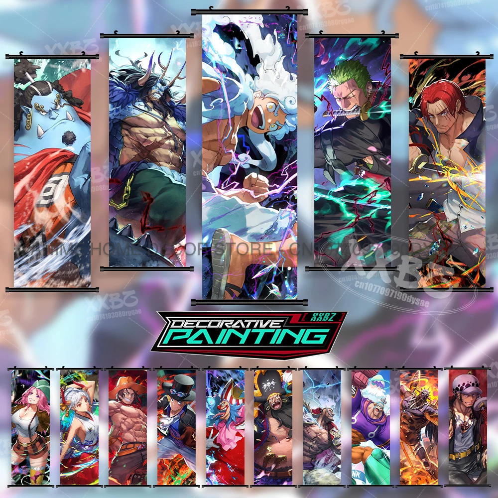 

Print Scrolls Pictures For Anime One Piece Roronoa Zoro Canvas Home Decor Poster Hanging Painting Wall Art Bedside Background