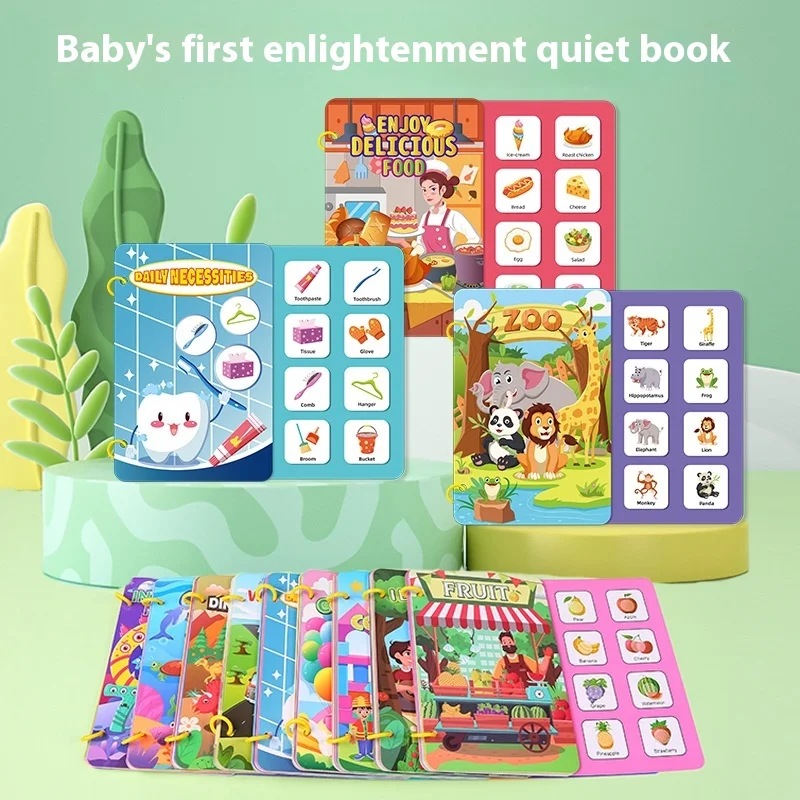 

Baby Busy Book My First Quiet Book Paste Early Learning Education Toy Children Toy Matching Game for Babies 2 6 Years