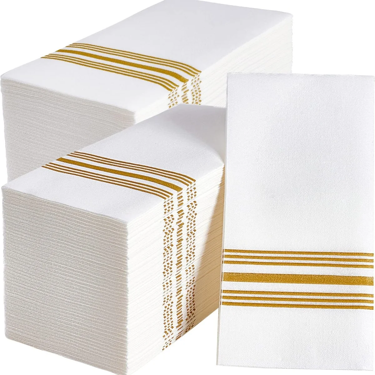 

50pcs Guest Towels Disposable Bathroom, Decorative Bathroom Napkins Cloth Feel, Soft, and Absorbent Disposable Paper Hand Towel