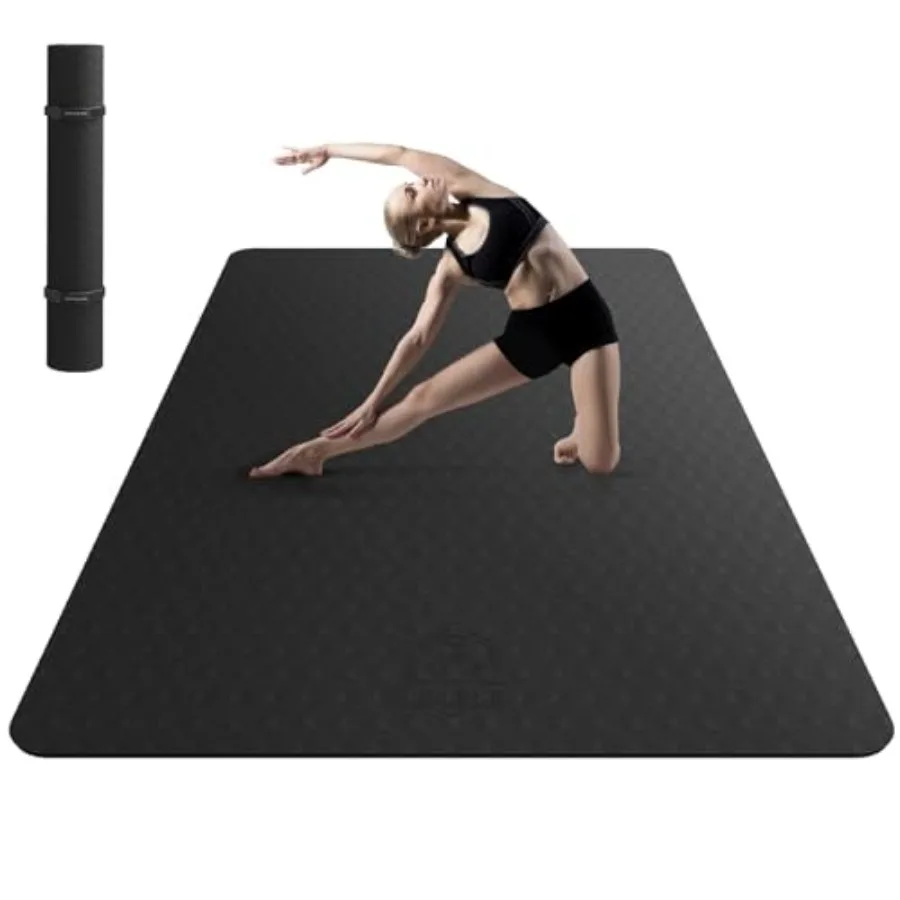 

Extra Large Yoga Mat 72x48 78x54 1/4 1/3 Thick Non-Slip Durable Eco-Friendly Wide Exercise Mat for Home Workouts Yoga Pilates S