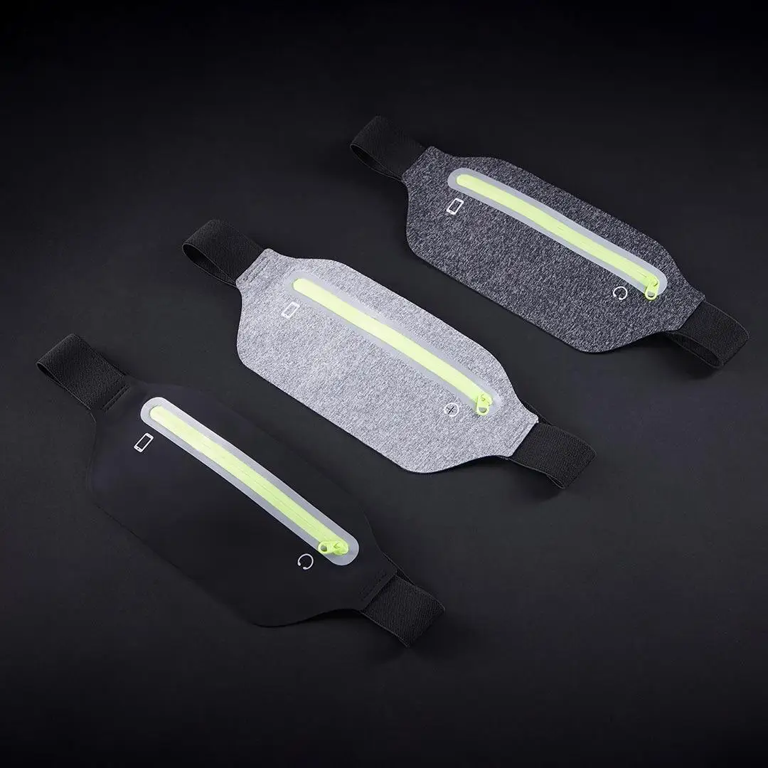 MIXING-Sac de sport léger, sacoche de taille portable, sangle élastique, design prise pour écouteurs