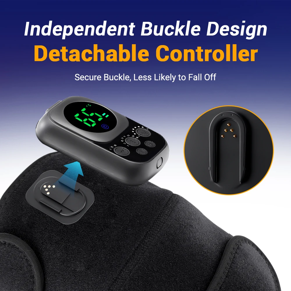 

Electric Wireless Control Heating Vibration Knee Pad 8 modes &10 levels Vibration Physiotherapy Equipment Muscle Relax