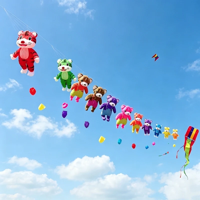 Inflatable kite bear kite pendant outdoor giant flying dragon kite string reel animal kites buggy panda kites jeux enfant pipa