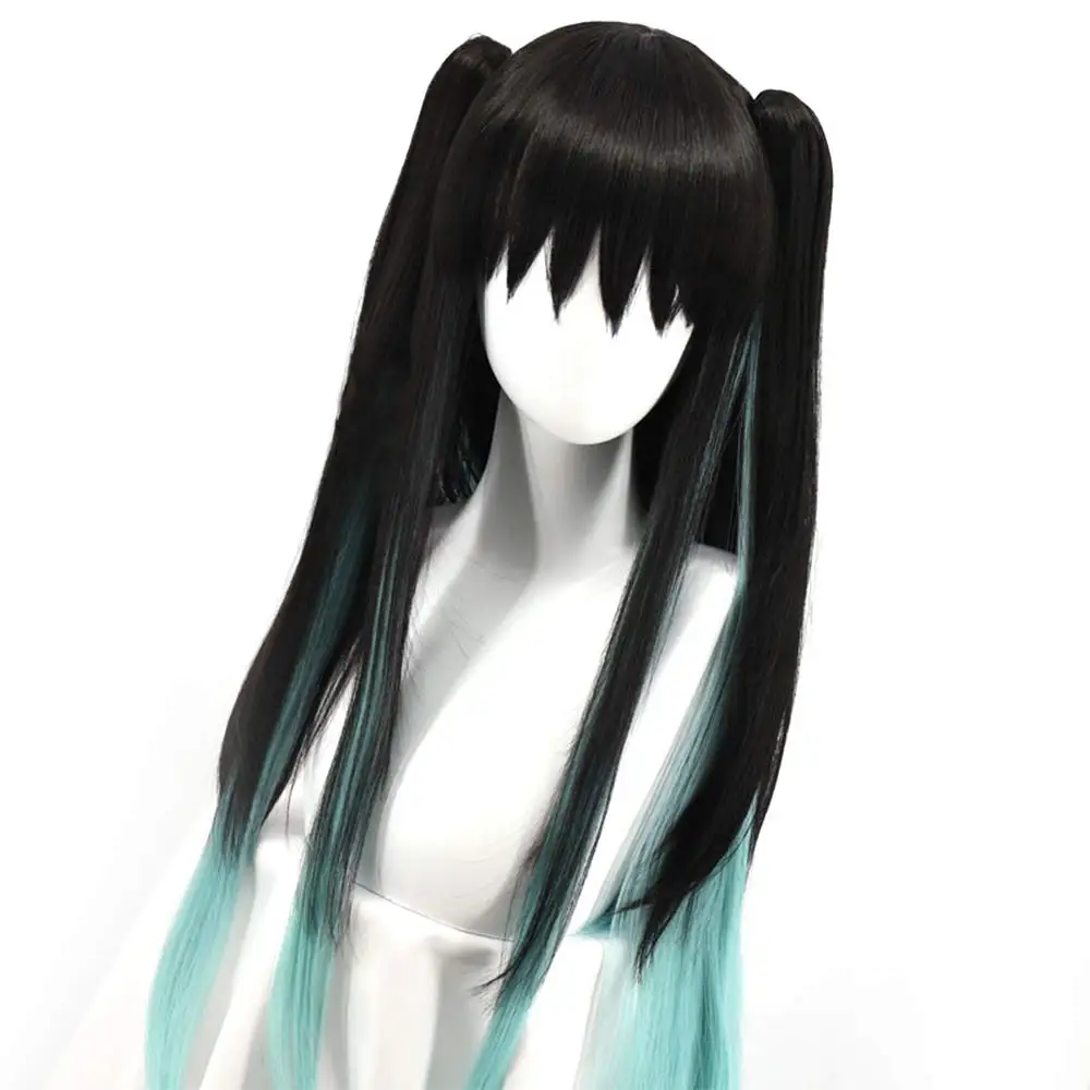 Peruki do cosplayu Tokitou Muichirou, peruki anime Demon Slayer, kostium na Halloween dla kobiet i mężczyzn