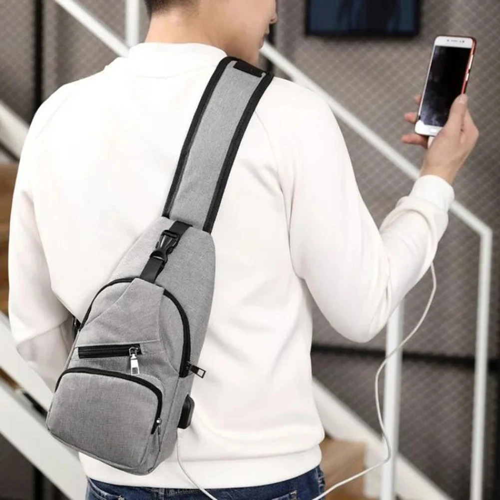 

Fashion Chest Bag For Male Large Capacity Lightweight Shoulder Bag For School Travel