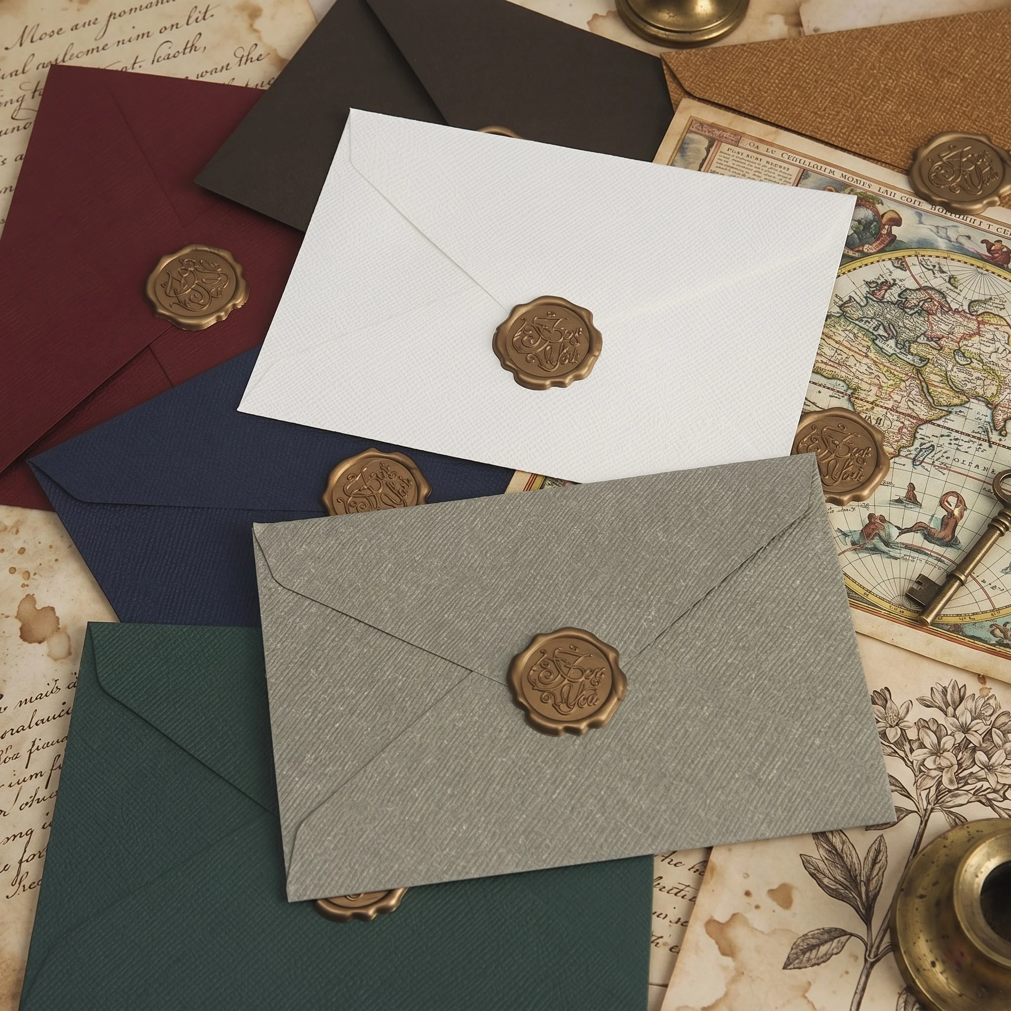 

Linen Textured Vintage Western Envelopes Letter Set Specialty Paper for Wedding Invitation Postcard Storage Birthday Valentine
