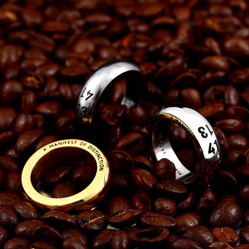 Steel soldier stainless steel engrave 1314 ring Popular for Japan Korea men high quality wedding jewelry