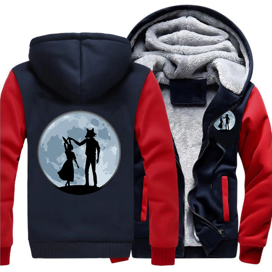 Hoodies 2022 Newest Animal Rhapsody Anime Rabbit Autumn Winter Men Tracksuit Thick Coats Men's Sweatshirts Fleece Hooded Jackets