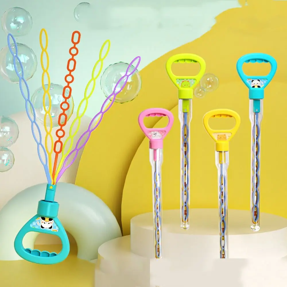 Bubble Wand Toy Stick para crianças, 5 garras em forma, 32 buracos, Sopro de sabão, Big Bubble Wands, 32 buracos Tube Toy