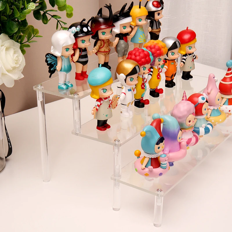 Acrylic Display Stand Clear Display Riser Rack for Cupcake,Perfume Doll Organizer Figures