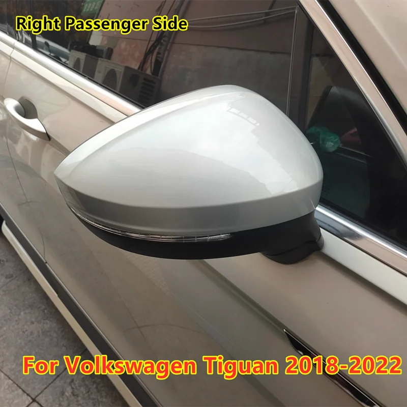 

Silver Right Rear View Side Mirror Cover Replace For Volkswagen Tiguan 2018-2022