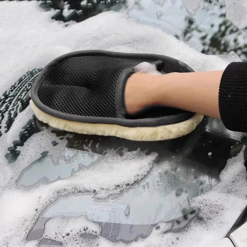 Microfiber Car Cleaning Gloves with Soft Lining for Dashboard Seats Center Console Armrest Box Door Panels Interior Detailing