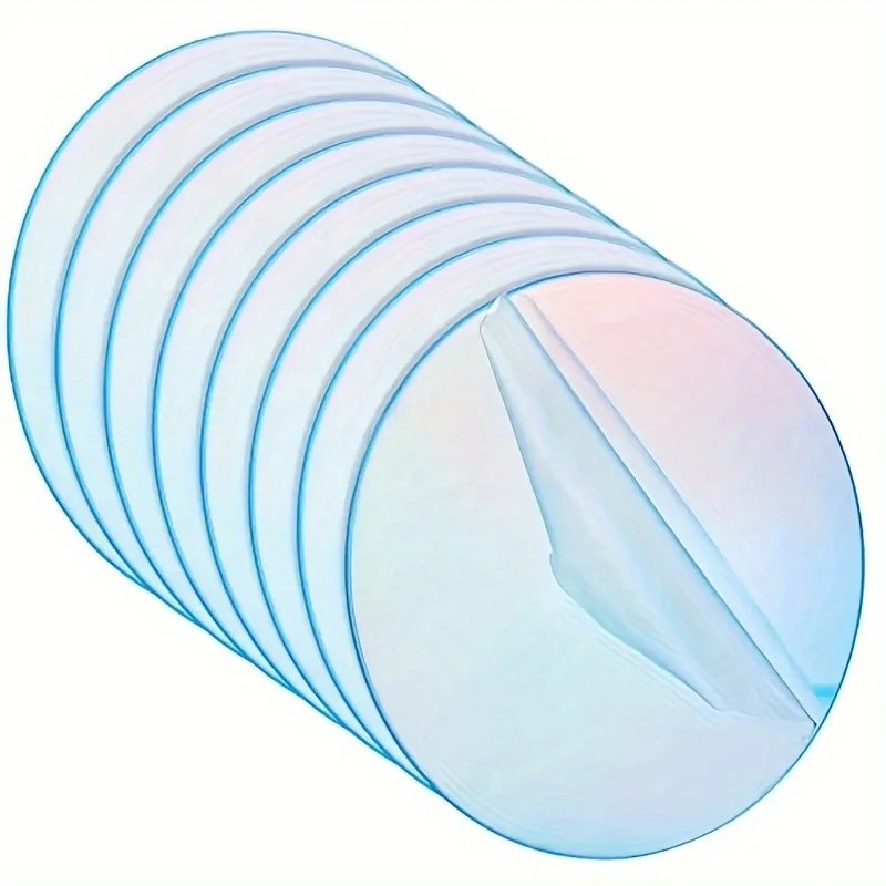 Round Acrylic 4-inch Rainbow Acrylic Plate Round Acrylic Blank AcrylicDisk 8-piece Transparent Acrylic Panel For Frame