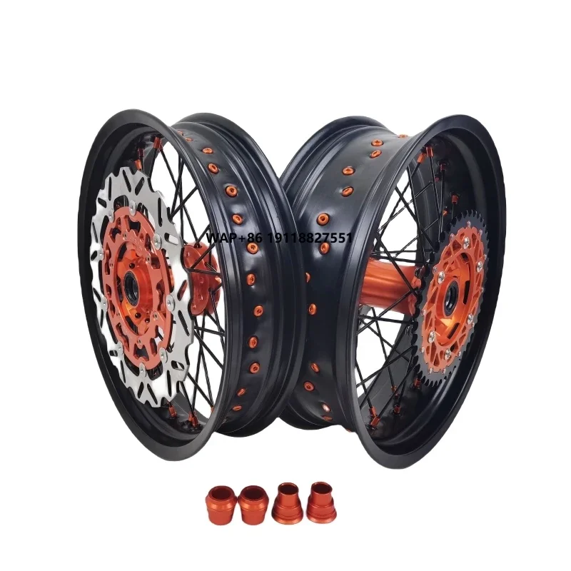 Hot Sale Supermoto Wheels 17 Hubs Assembly 17 Inch for SX SXF EXC XC TC FC 150 250 300 350 450