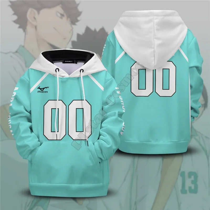 

Anime Haikyuu 3D Hoodies Personalized Aoba Johsai Libero Kids Pullover Cosplay Costume Boy for Girl Funny Printed Sweatshirts