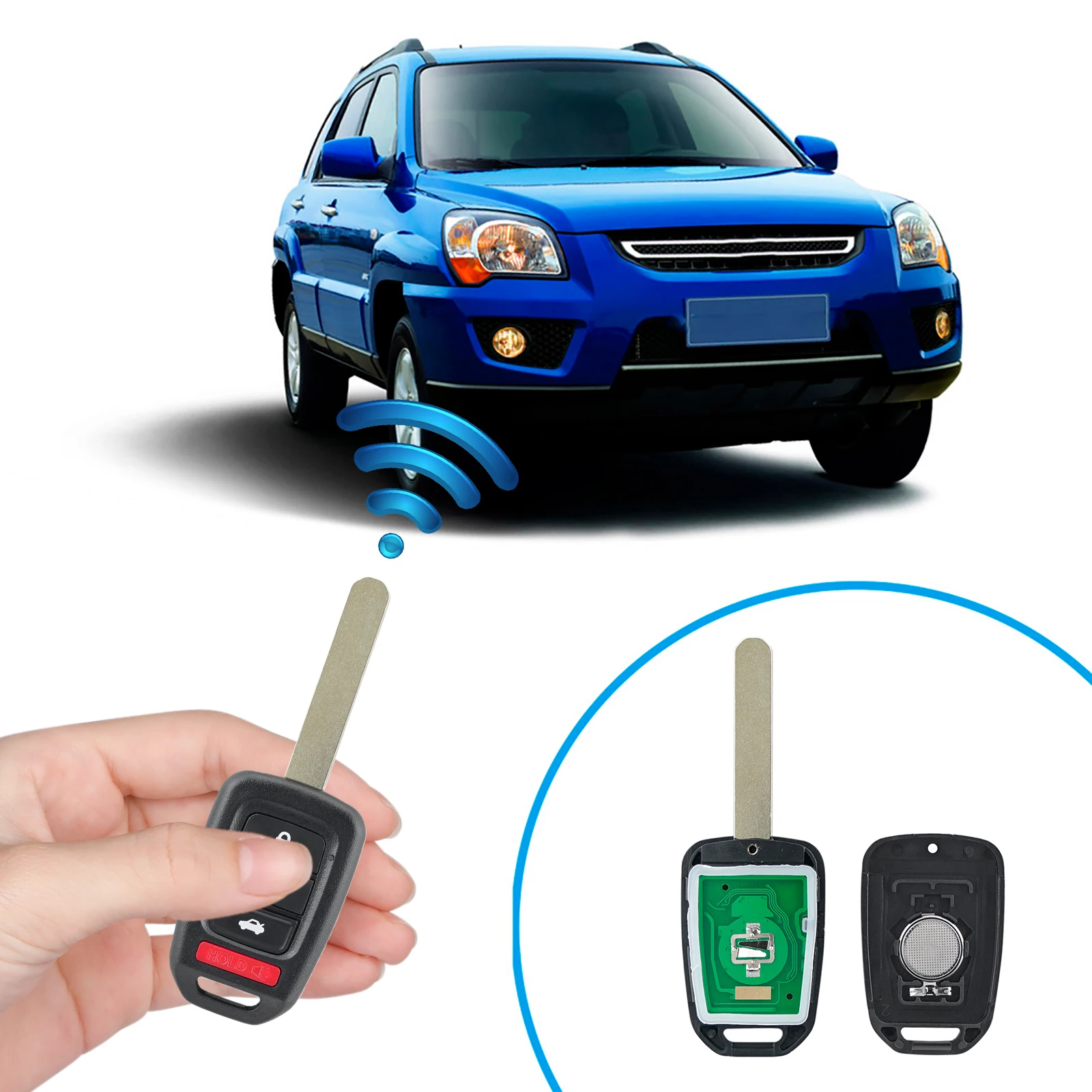 

Remote Car Key Fob MLBHLIK6-1T 313.8MHz Car Keyless Entry Remote Control for Honda 2016-2020 Civic LX for Honda 2016-2019 CR-V