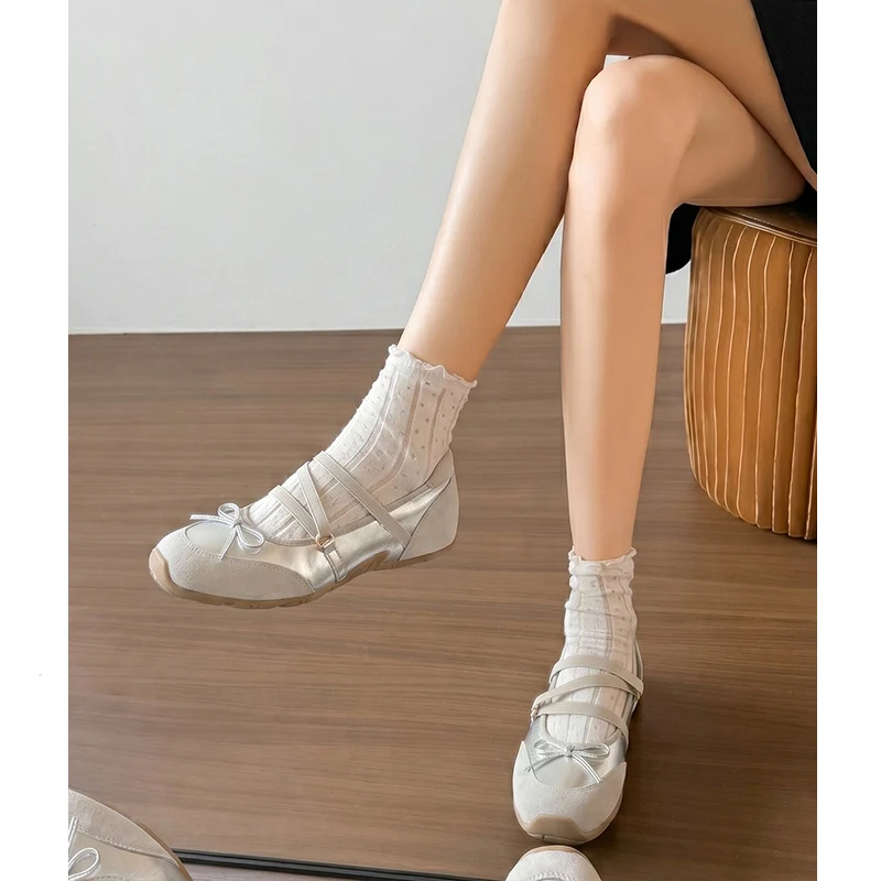 Ballet Style Thick Heel Single Shoes Women's 2026 New Summer Beautiful Comfortable for Skirts Mary Janes De Train Shoes