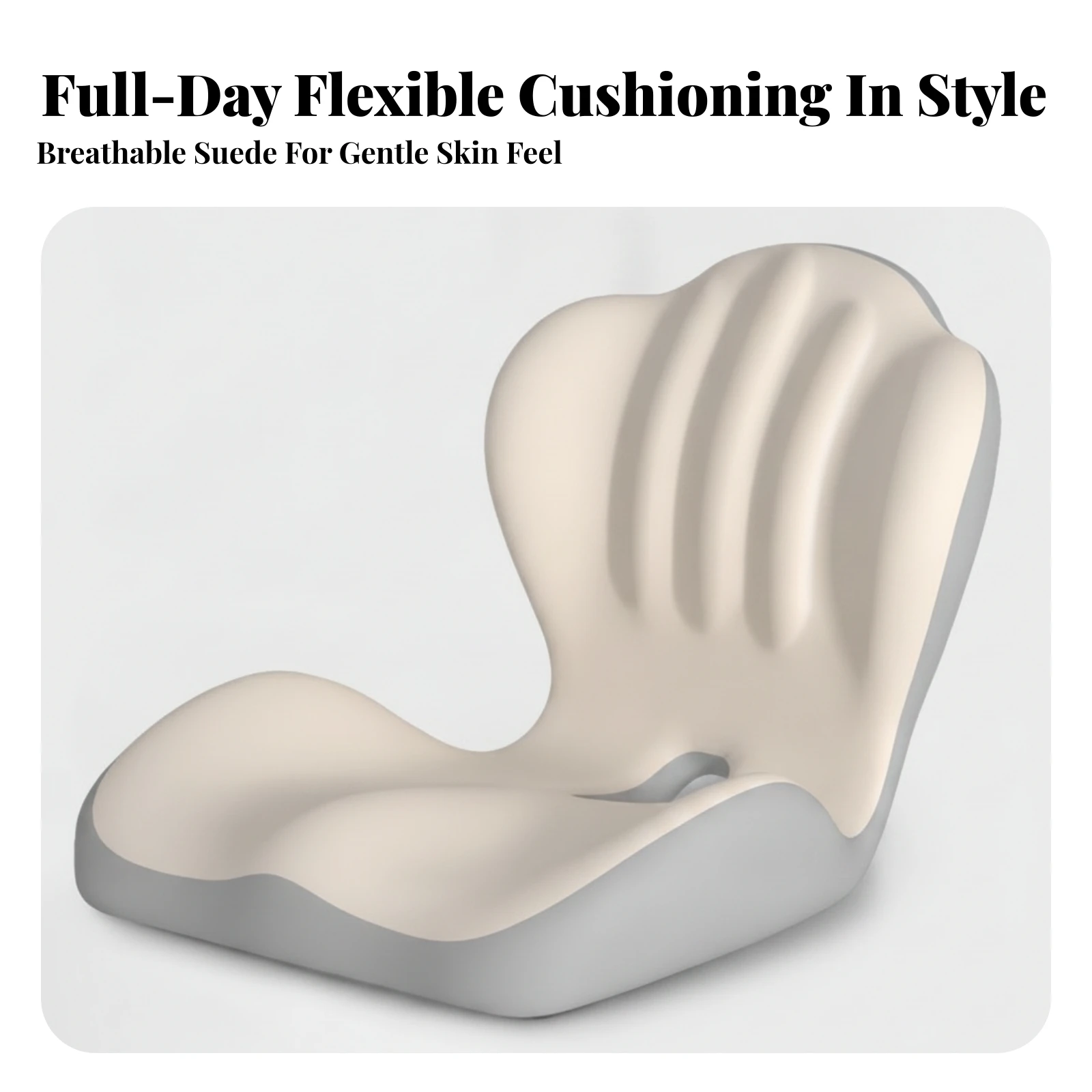 Seat Cushion with Backrest Tailbone Relief Seat Cushion with Lumbar Support High-Density Non-Slip for Students