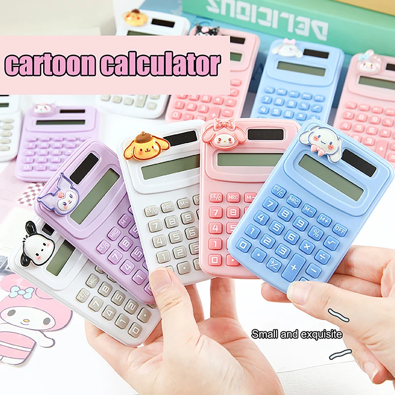 Sanrio  Portable Cute Mini Cute Calculator Cartoon Creative Digit Calculator Office School Supplies Students Stationery Gifts