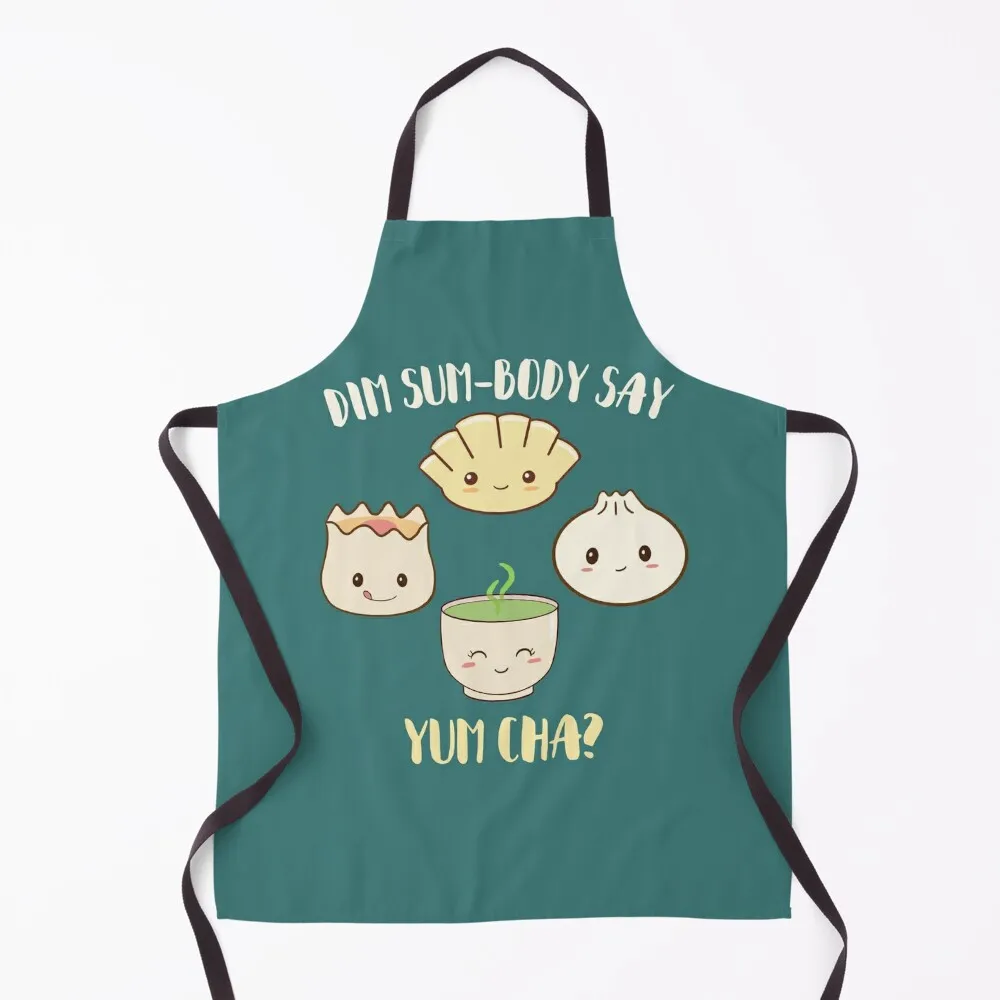 

Dim Sum Body Say Yum Cha Apron Barber useful gadgets for home For Nail Stylist Woman Kitchen Apron