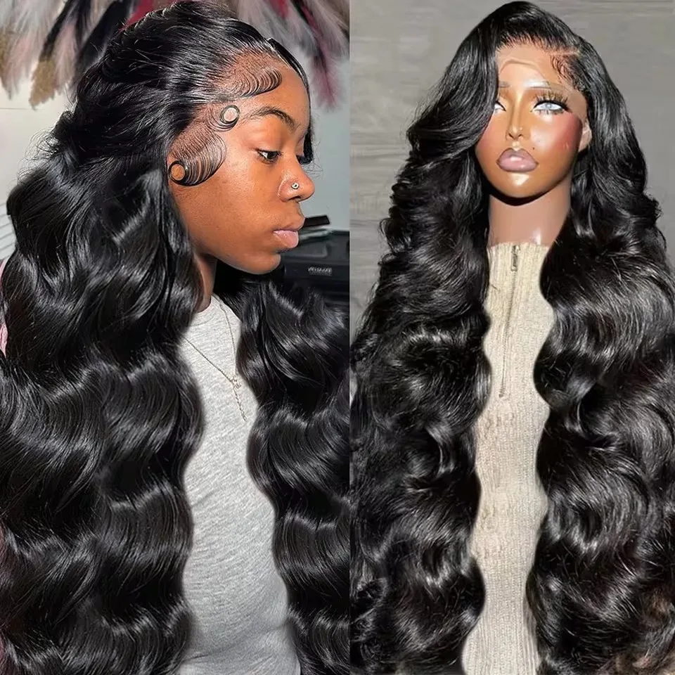 

Парик из натуральных волос Body Wave с кружевной передней частью 13x4, 100% человеческие волосы, плотность 200%, 40 дюймов, прозрачный HD кружевной фронтальный парик 13x6, предварительно выщипанный