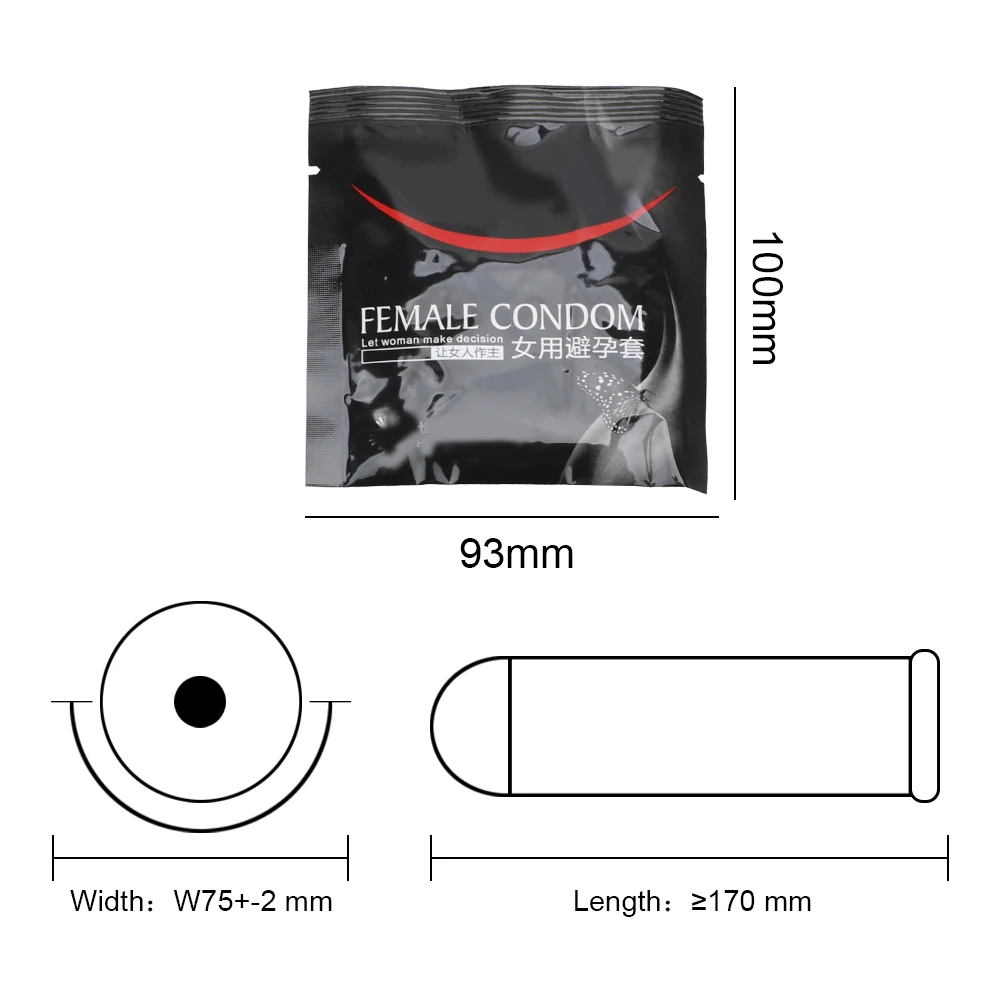 2 Pcs/Box Condoms For Women Ultra-thin Contraceptives Penis Sleeve Cock Sleeves Female Condom Sex Toys For Sex Intimate Products