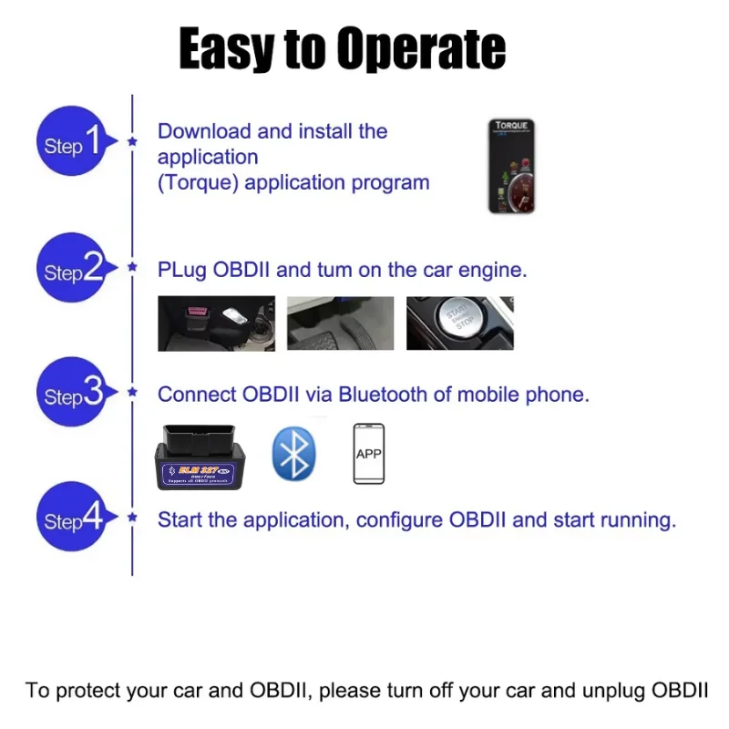 2026 المحمولة Bluetooth5.1 ELM327 V2.1/V1.5 Obd2 الماسح الضوئي أداة تشخيص السيارة رمز القارئ أداة لنظام أندرويد/IOS/ويندوز #6