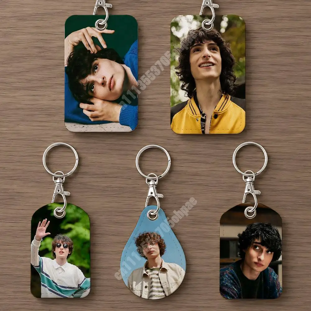 Porte-clés en cuir F-Finn W-Wolfhard Mike Wheeler pour Airtag et cartes d'accès, passe-port de bus moderne