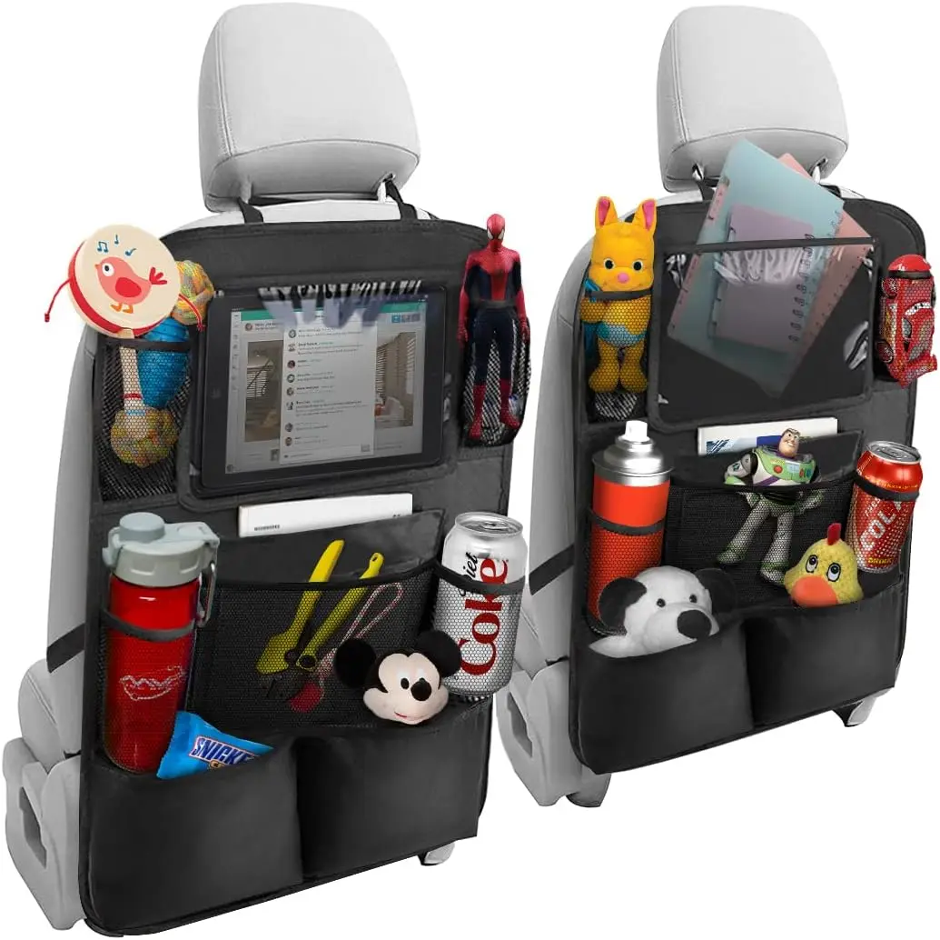 

Car Backseat Storage Caddy with 9 Compartments and iPad Holder, 25x19 Inches Oxford Fabric