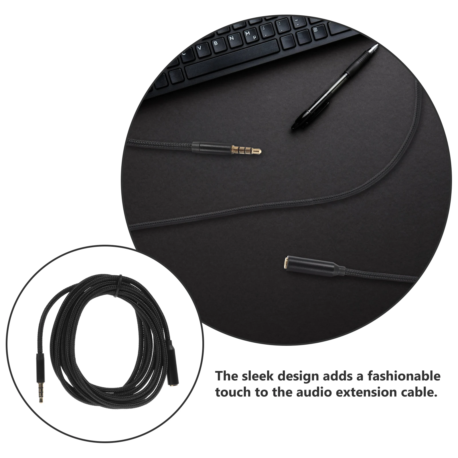 

3.5mm Audio Extension Cable 2M AUX Cord for Phone Headphone Male to Female Pure Copper Wire Durable Performance