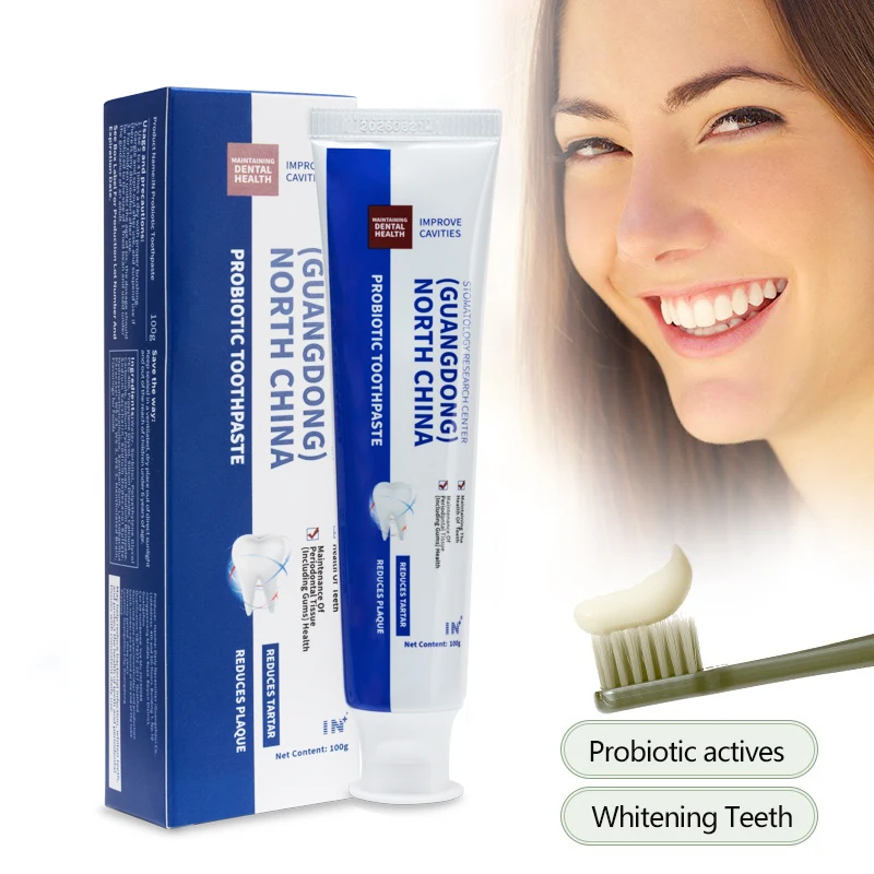 1/2/5 ชิ้น ยาสีฟันโปรไบโอติกสำหรับดูแลช่องปาก ลมหายใจสดชื่น ฟันขาว ขจัดคราบฝังแน่น 100 กรัม