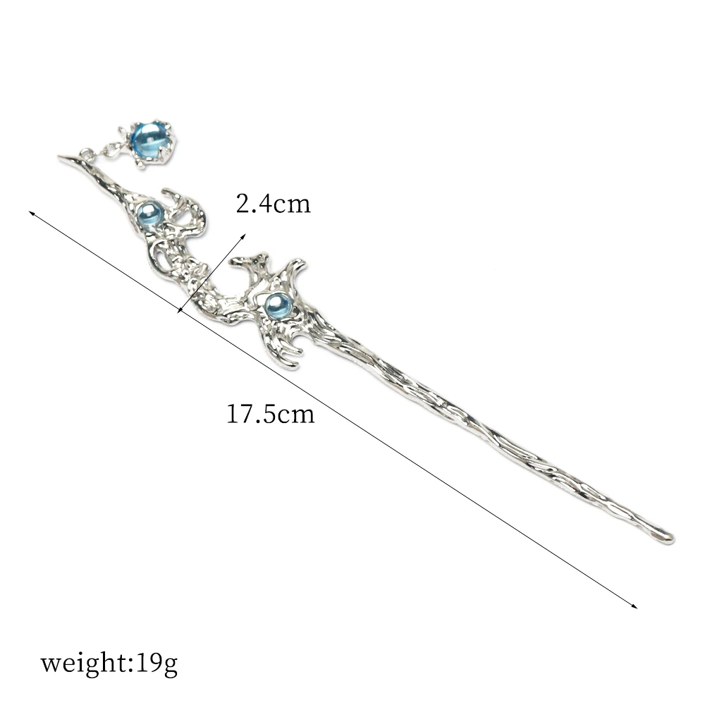Vintage Moonstone Hair Sticks for Women Retro Chinese Tasssel Hairpin Disk Hairsticks Hair Chopsticks Hair Accessories