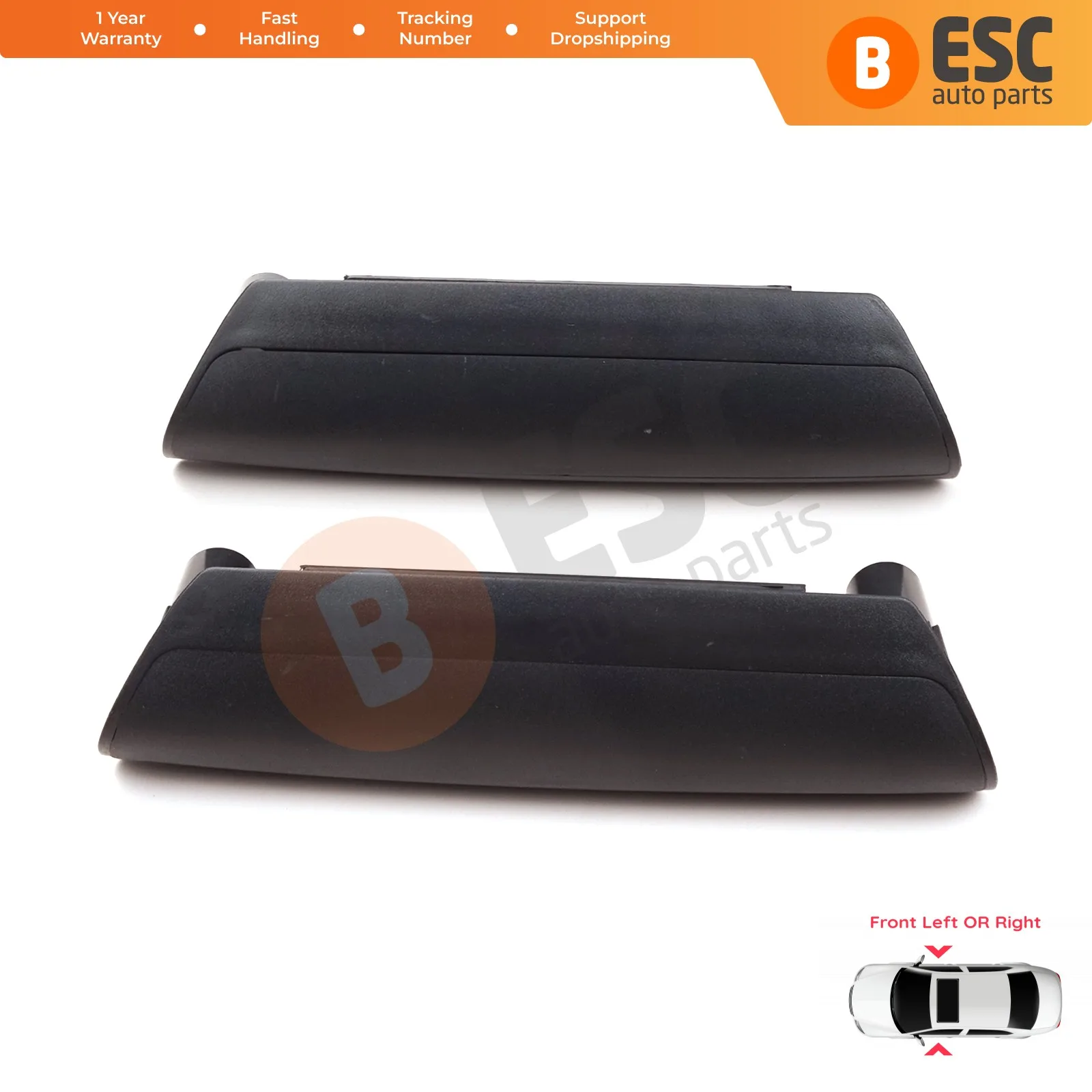 

EDP907-1 2 Pieces Interior Door Handle Grab Front Left or Right 7H0867179B 7H0867180B for VW Volkswagen Transporter T5 2003-2009