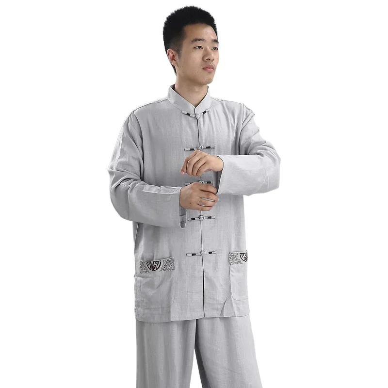 Tai Chi Uniform Chinese Martial Arts Clothes Spring Summer Wushu Kung Fu Suit Taiji Outdoor Walking Morning Sprots Taijiquan view 4