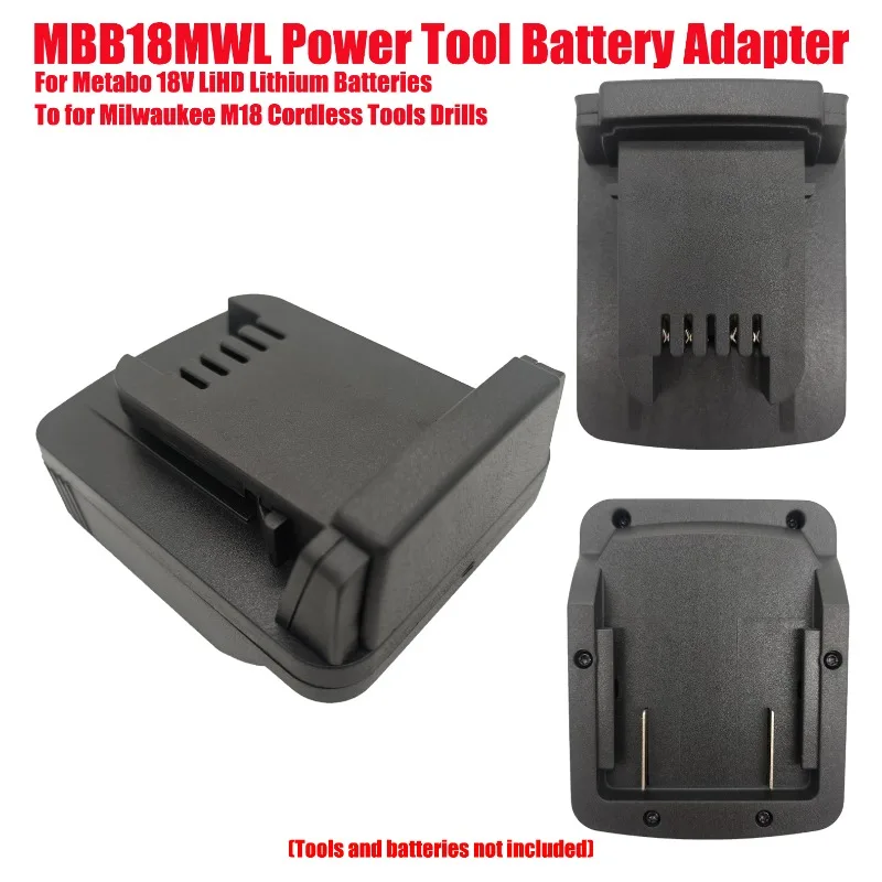 haksinky-mbb18mwl-電動工具バッテリーアダプター-メタボ-18v-lihd-リチウム電池用-ミルウォーキー-m18-コードレスツールドリル用