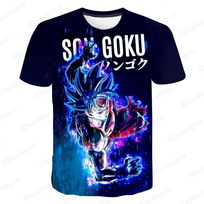 2024 Anime Seven Dragon Ball Peripheral The Series Of Goku Short Sleeve T-shirts Men's 3D Short Sleeve Couple T-shirt Oversized