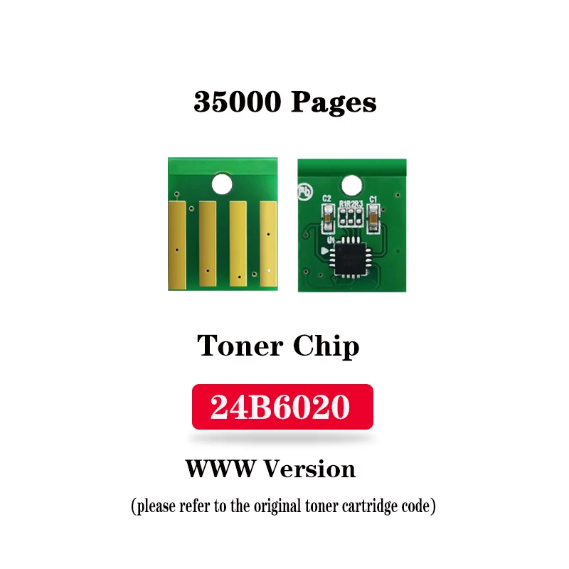 35K Pages WW Version 24B6020 Toner Chip for Lexmark XM7155/XM7163/XM7170/XM7263