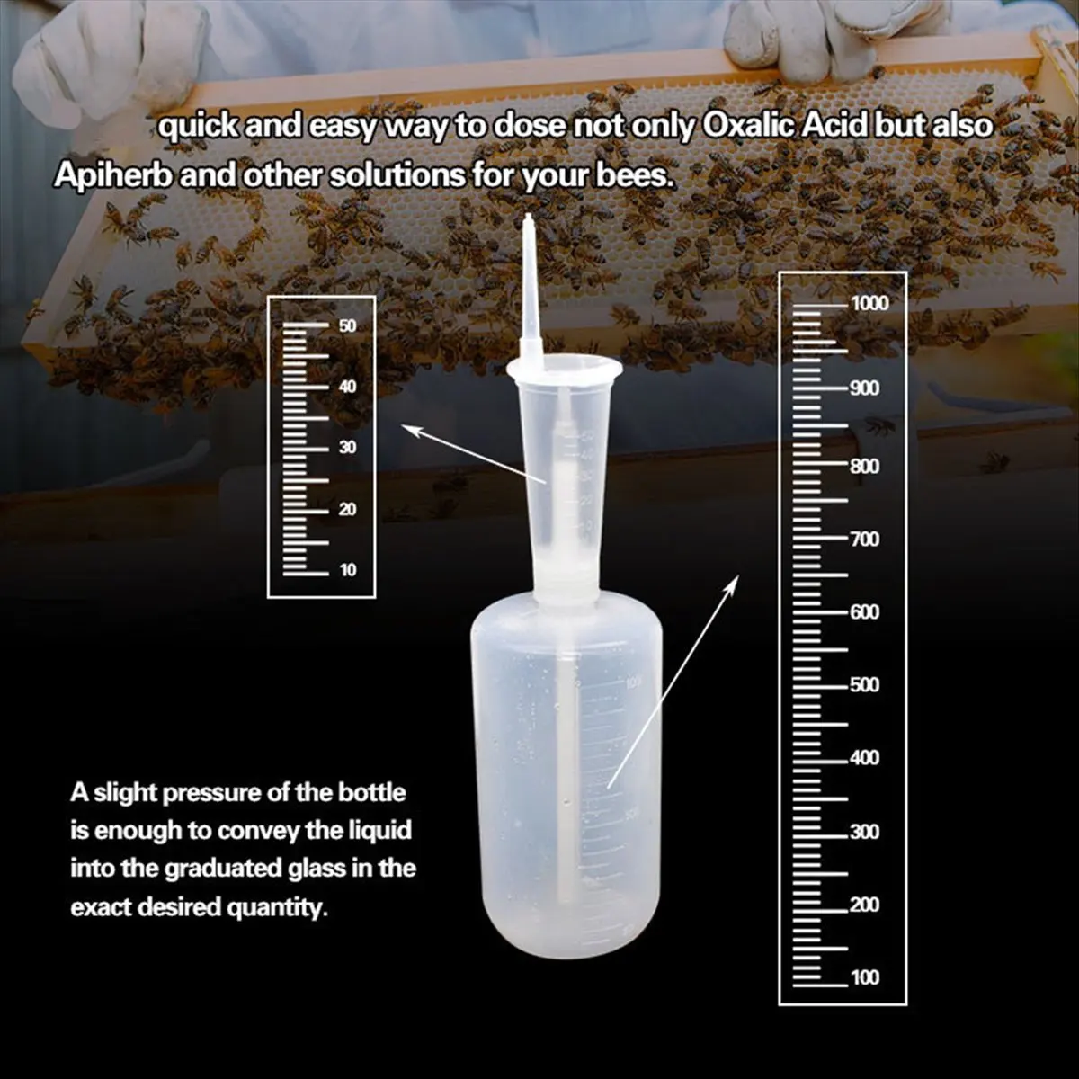 (LBER) Oxalic Acid Dosage Syringe for Beekeeping Reusable Dispensing Liquid Dropper for Garden Beekeeper Beekeeping Supplies